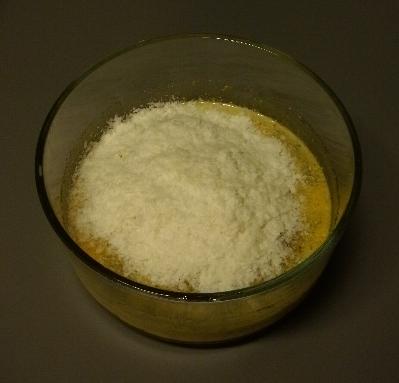 Image of instant mashed potato flakes added